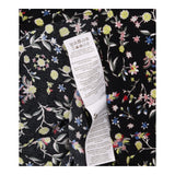 Dress Black Floral Tie Neck Long Sleeve Midi