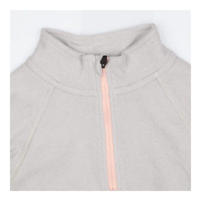 Fleece sweater Half Zip Grey and Pink