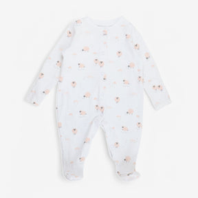 Sleepsuit White Pink Sheep