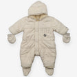 Cream fleece lined snowsuit