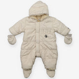 Cream fleece lined snowsuit