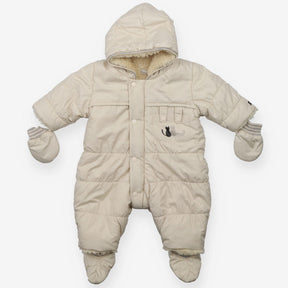 Cream fleece lined snowsuit