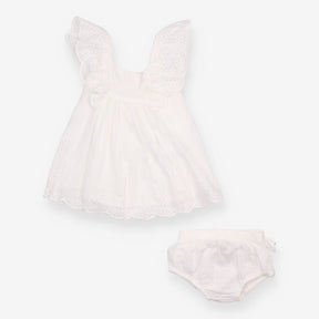 Dress & Bloomer Cream Embroidery Anglaise 