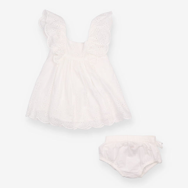 Dress & Bloomer Cream Embroidery Anglaise 