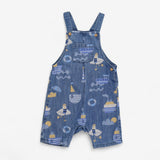 Denim Dungaree with Seagull Print