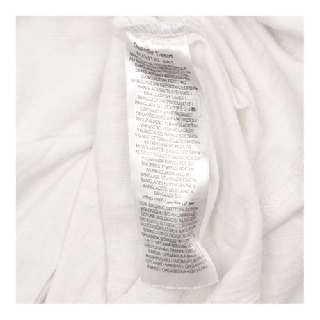 T-Shirt White Organic Cotton Slub Blouson Short Sl