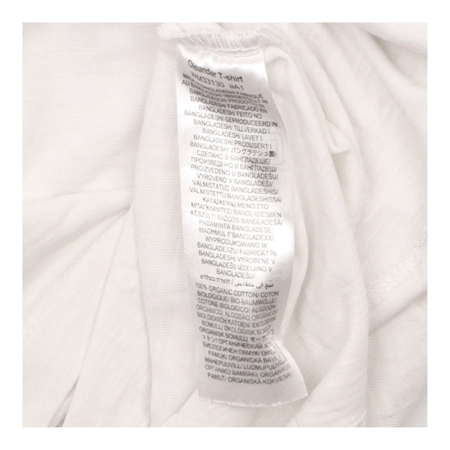 T-Shirt White Organic Cotton Slub Blouson Short Sl