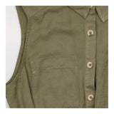 Maxi Shirt Dress in Khaki with Tie Waist and Pocke