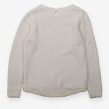 Sweater knit white sparkle smile