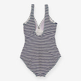 Swimsuit navy stripe