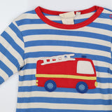 Blue Striped Fire Engine Long Sleeve