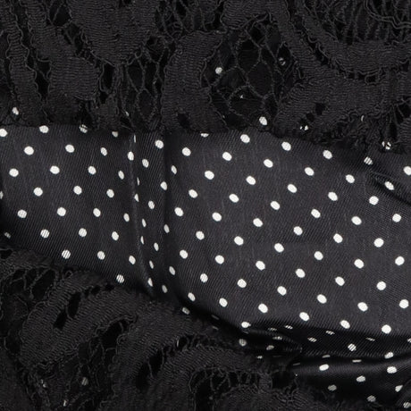 Black Lace Polka Dot Midi Ski