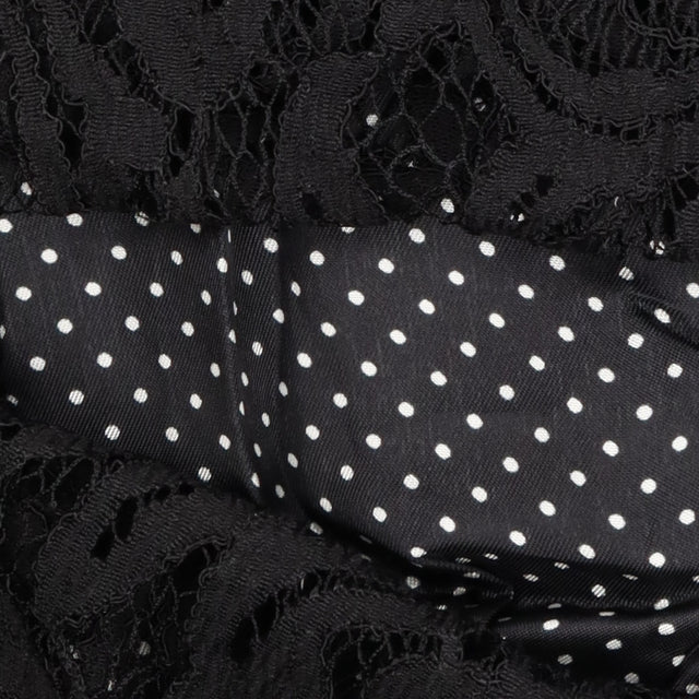 Black Lace Polka Dot Midi Ski