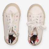 White Trainers Floral Lined