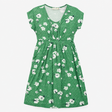 Green Floral Maternity Nursing Midi Dress with Poc