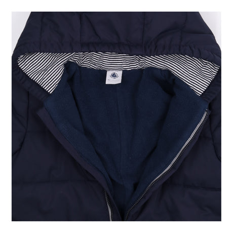 Pramsuit Navy Fleece Lined Striped Hood