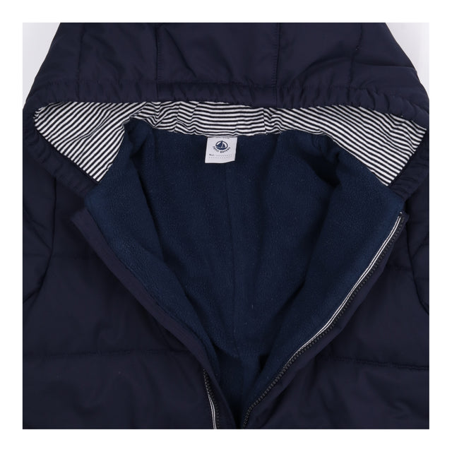 Pramsuit Navy Fleece Lined Striped Hood
