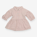 Pink Striped Denim Dress