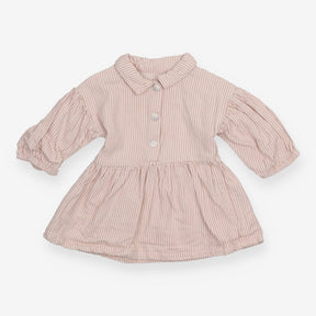 Pink Striped Denim Dress