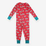 Sleepsuit red zebras print