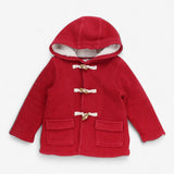 Duffle coat red fleece lined