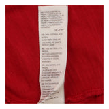 T-Shirt Short Sleeve Red Slub Crew Neck