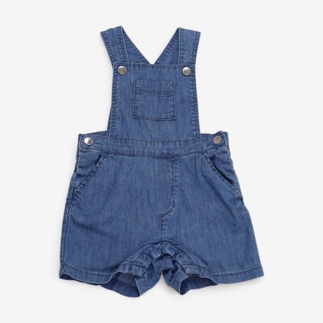 Short dungarees blue denim