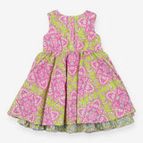 Dress Party Lime and Pink Print
