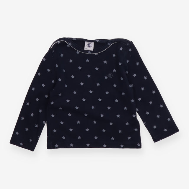 Tee LS navy blue stars