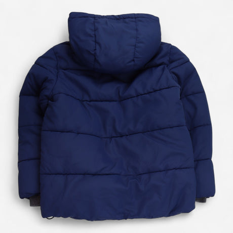 Coat Puffer Blue with Green and Grey Lining