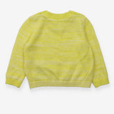 Neon yellow knit sweater peek-a-boo