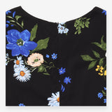 Dress Black Floral Short Sleeve
