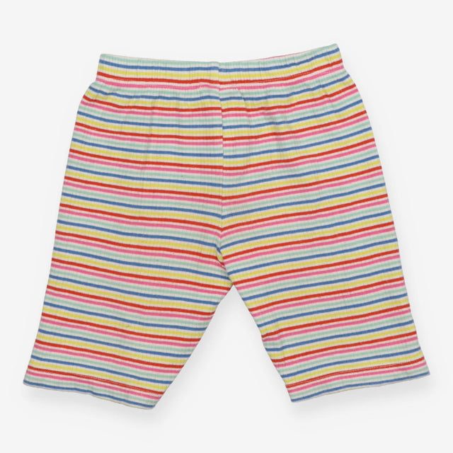 Cycling shorts rib rainbow striped