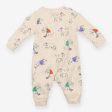Sleepsuit footless with spotty dogs