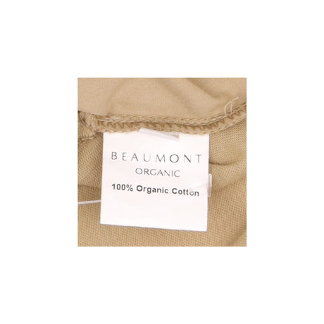Tie Shoulder Dress Tan Organic Cotton Sleeveless