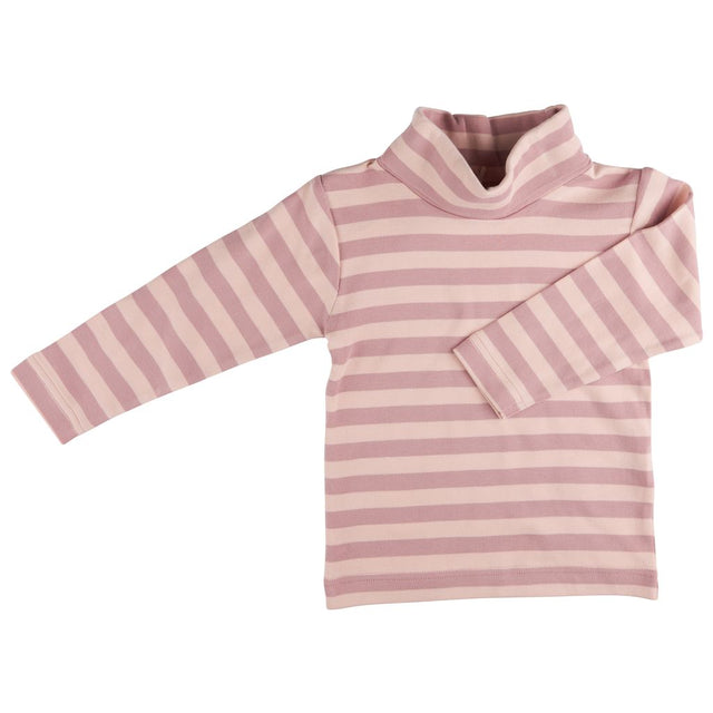 Polo neck top - Pink Breton Stripe