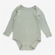 Bodysuit long sleeve green ribbed 
