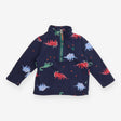 Quarter Zip Sweater Navy Dinosaurs