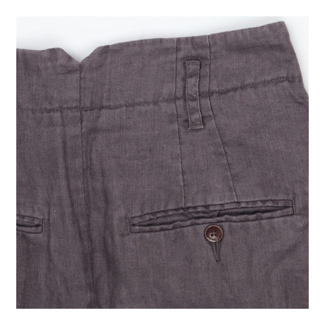 Skirt Grey Pleated Front Linen, Midi