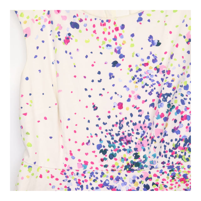 Ivory Multicolor Paint Splatter Woven Cotton Lined
