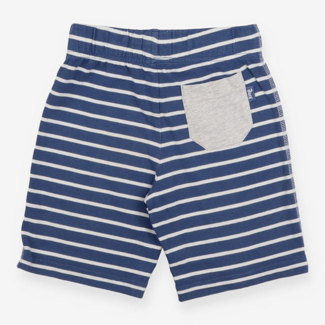 Shorts corfe blue stripe with grey pocket