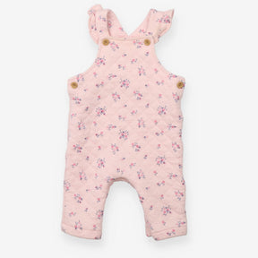 Pink Floral Quilted Dungarees