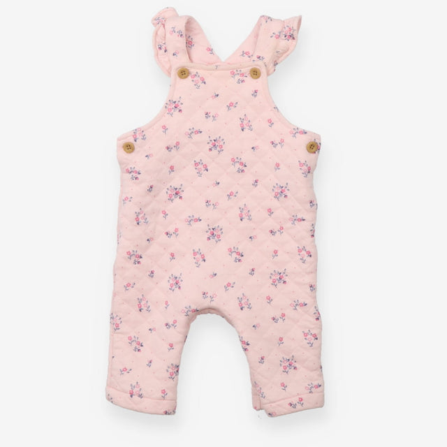 Pink Floral Quilted Dungarees