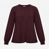 Jumper Crew Neck Fine Knit Purple