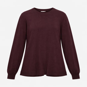 Jumper Crew Neck Fine Knit Purple