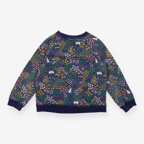 Sweater Navy Floral Woodland Friends