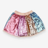 Rainbow sequin party skirt