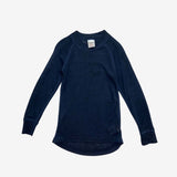 Navy merino wool thermal top