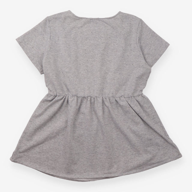 Maternity Nursing Top Grey Marl Black Dot Empire W
