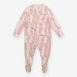 Sleepsuit pink large white paint strokes
